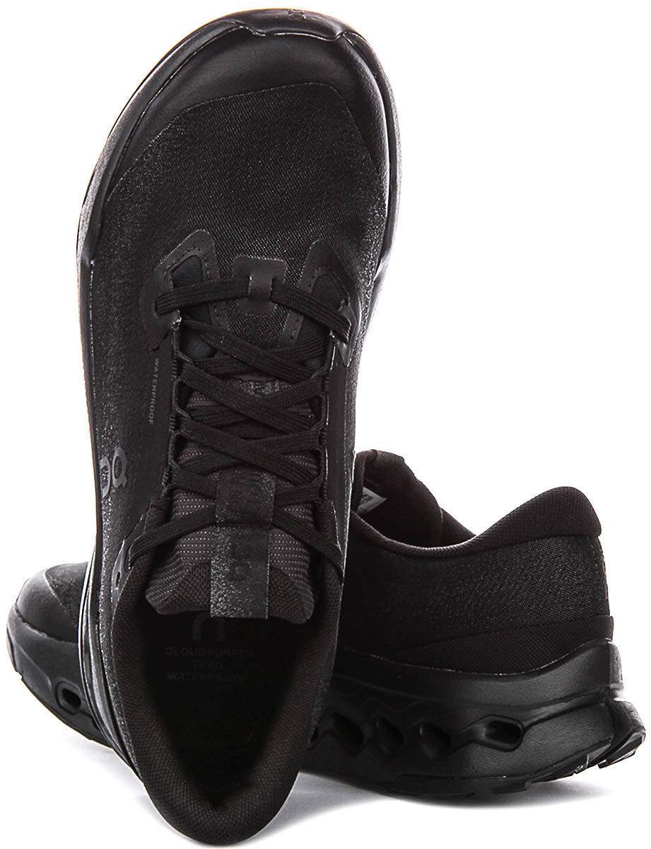 On Running Cloudsurf Trail 2 Waterproof In Black For Men
