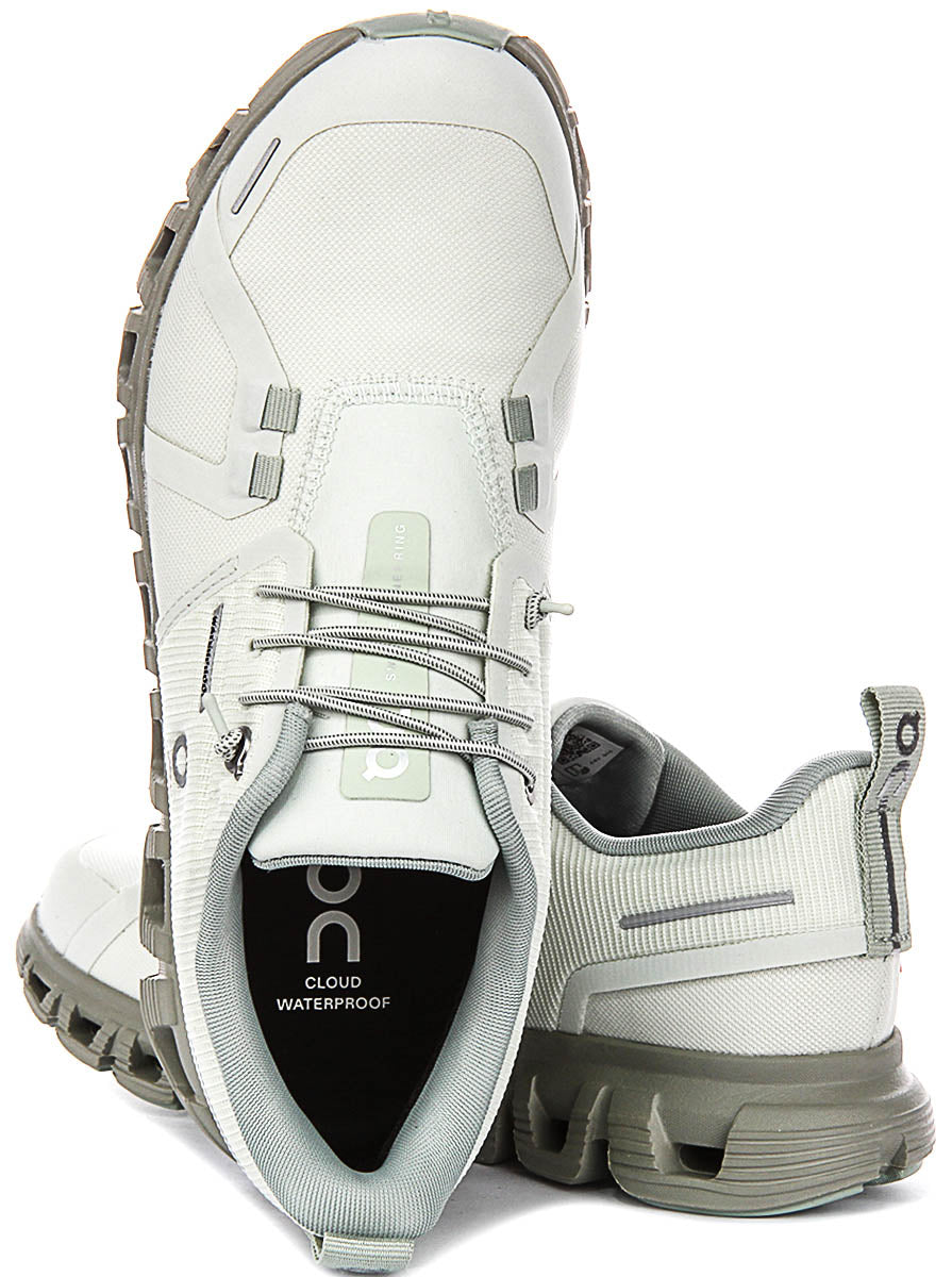 On Running Cloud 6 Waterproof In Green For Women