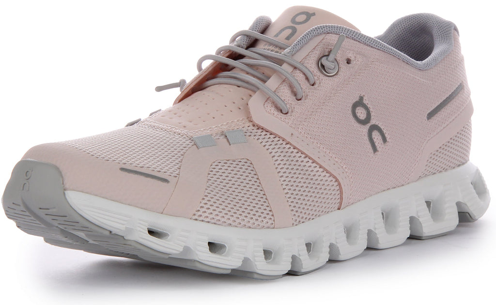 On Running Cloud 5 In Pink White For Women